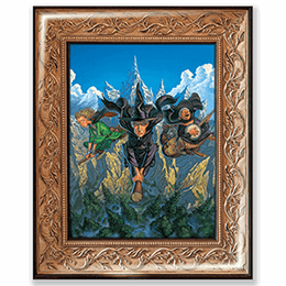 Three Witches Framed - Domed Sticker